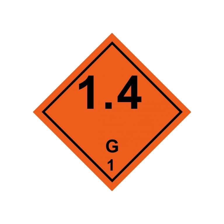 Class 1 Explosive 1.4 G Label – Gobo Trade Ltd.